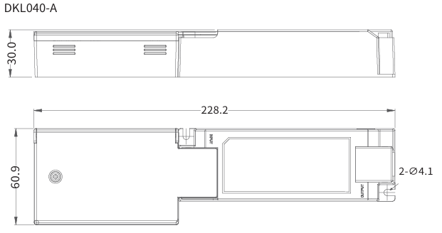 Boke LED Driver, Flicker Free, DALI-2 + pushDIM + EnergiData + EL + NFC, med Connectionbox, 600-1050mA (Preset 800mA)