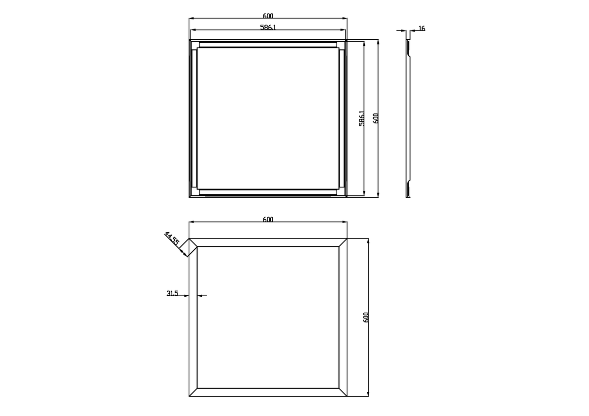CELTIS 2.0 Dampa panel 600x600mm 34W, 3000K/4000K, Hvid, Uden driver (800mA 36VDC)