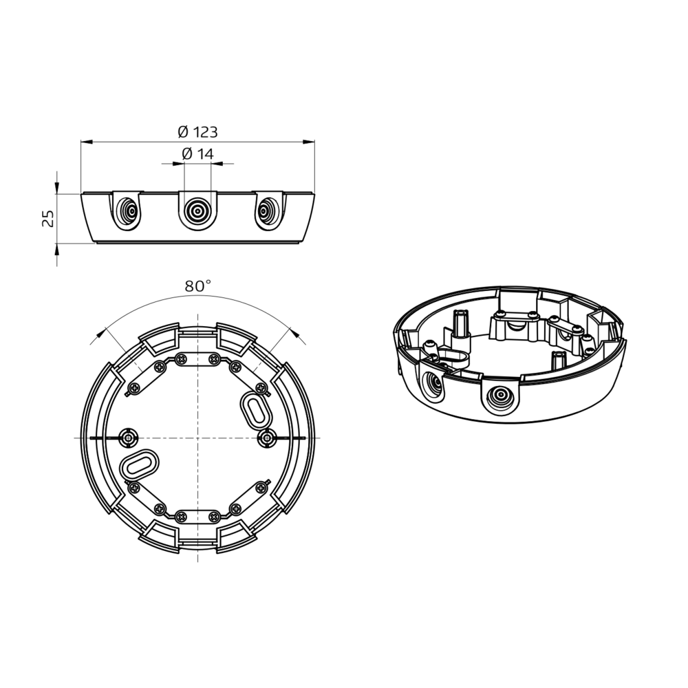 BEG Sokkel/underlag IP54 - PD4-TRIO-P