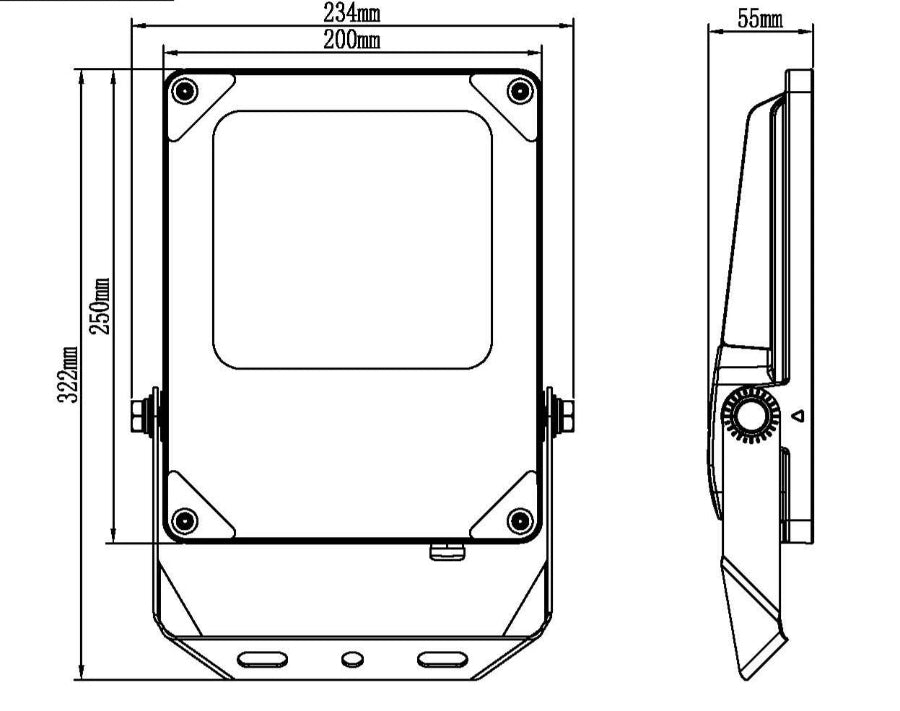 FALCON G2 Floodlight 25/50W, 4000K, asym.
