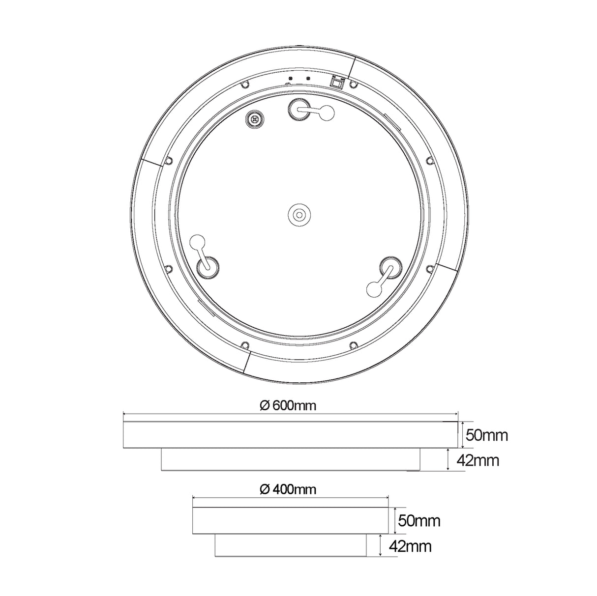 ALTHEA G3 DI/IN, 10/40W, Ø600mm, 3000/4000K, DALI 2.0, Hvid