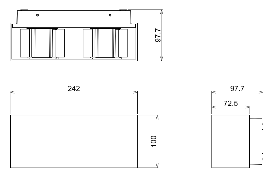 ARNO Væglampe up/down,  18W, 3000K, 15°~120°, IP65, Sort
