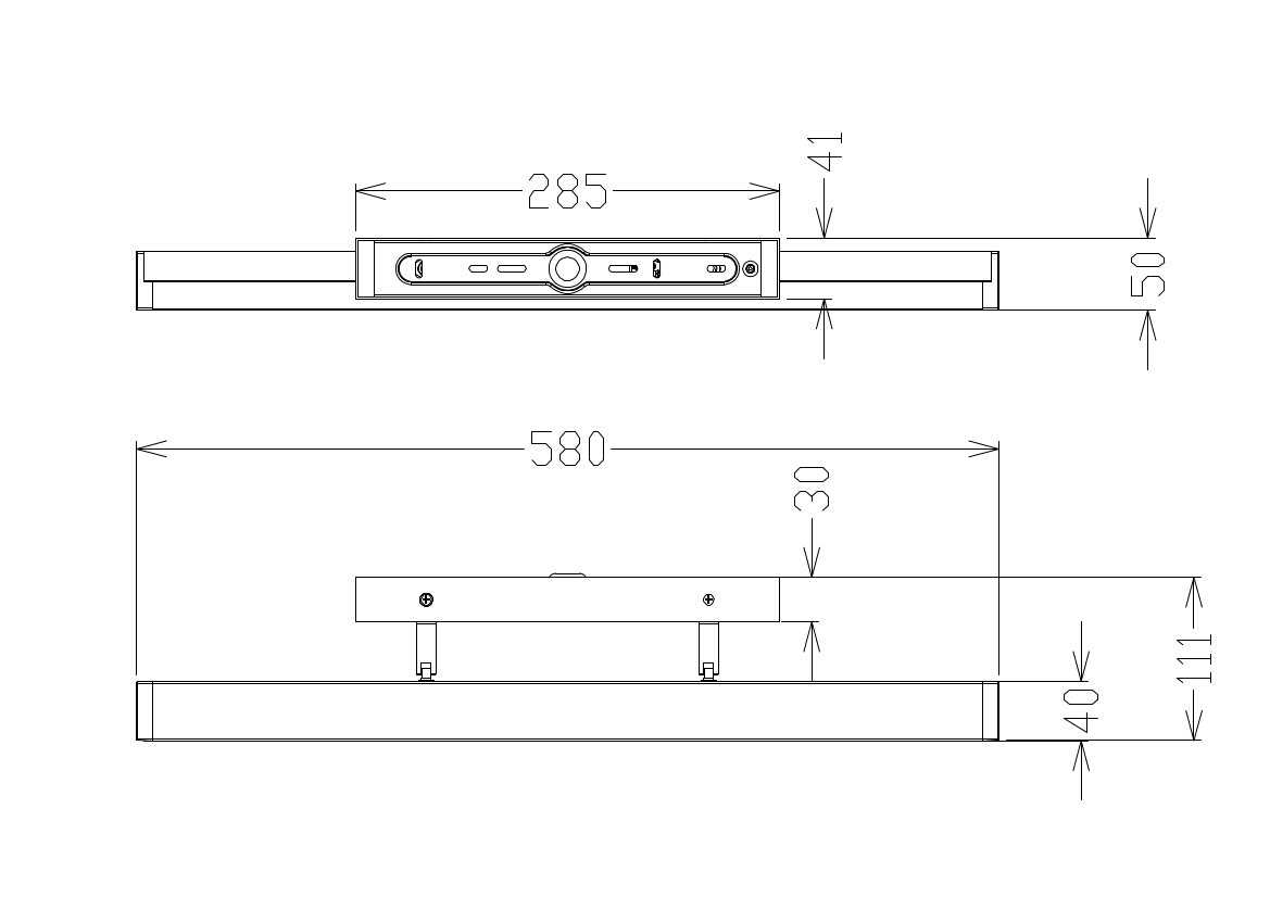 AVENA SPEJL LED 10W, 3000/4000/5700K, 580mm, Hvid