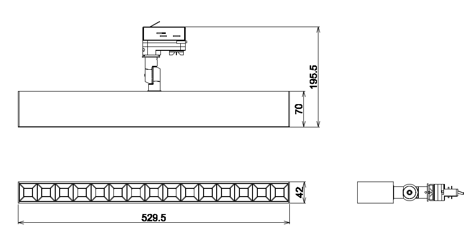 HEDERA 37W, 3000K, 60°, Hvid, 3-faset
