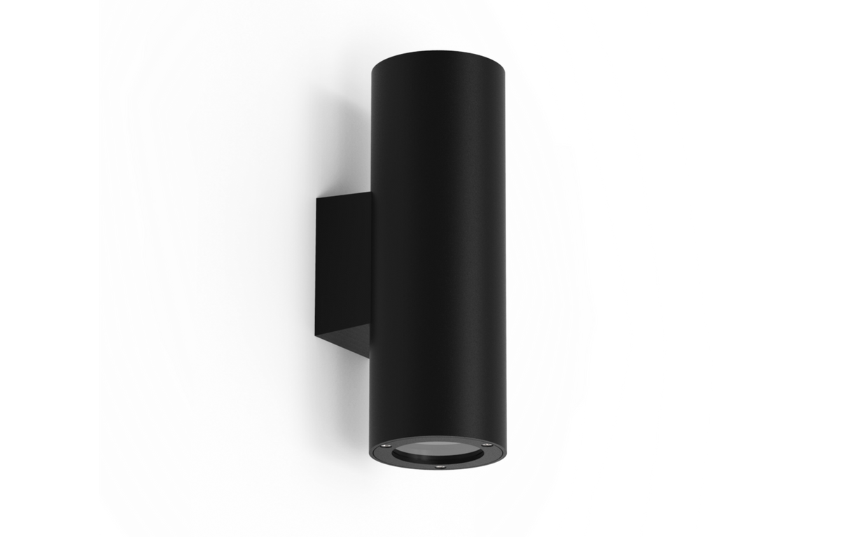 ISAR up/down væglampe, Sort, Ø68x200mm, 2xGU10