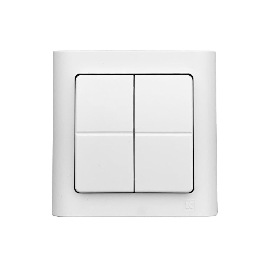 Casambi/ActiveAhead - Trådløst tryk til Bluetooth systemer, Batteriløs, 2 tryk/4 taster, Hvid