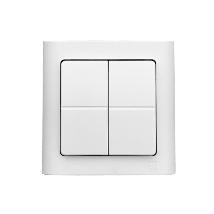 EASYAIR, KONTAKT, 4 tryk, Fuga 1 modul, Tråd- og Batteriløs, Hvid