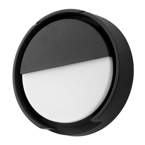 KUPA Væglampe Halvafskærmet 9W, 3000/4000K, Sort, Sensor-ready