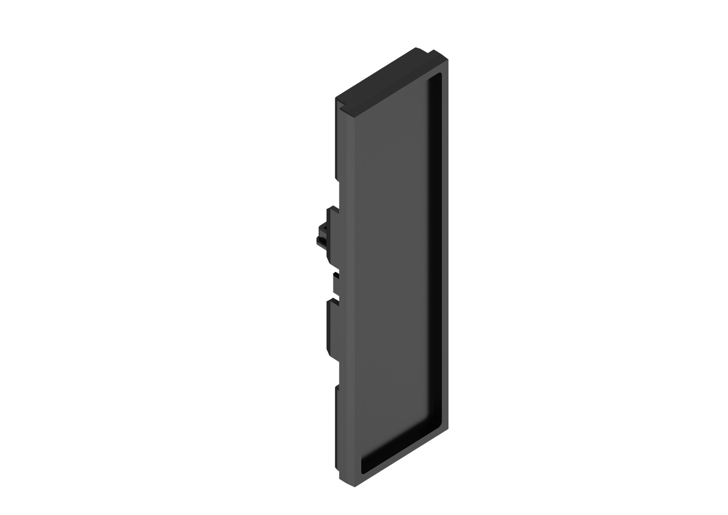 X26 - Endestykke for up/down skinne, Sort, (Sæt á 2 stk)