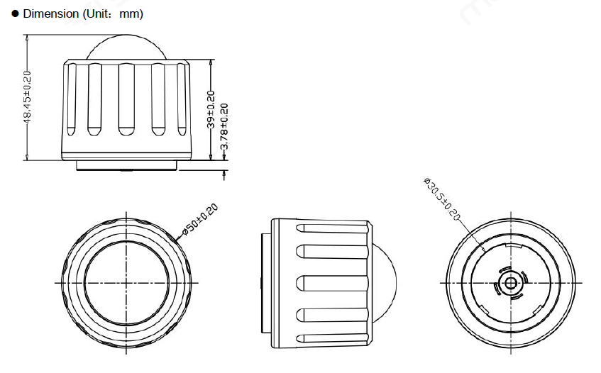 Casambi PIR sensor til high bay, ZHAGA BOOK18, 0-10V, Monteringshøjde: 8-9m (DOHA V3-Z)