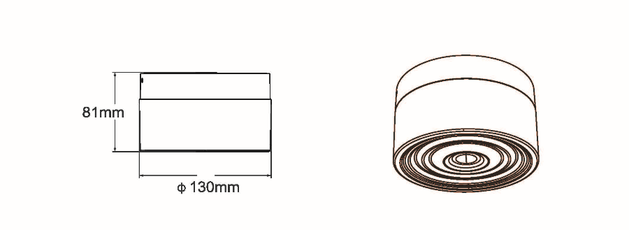 OTTO påbygningslampe 6W 2200/2700/3000K