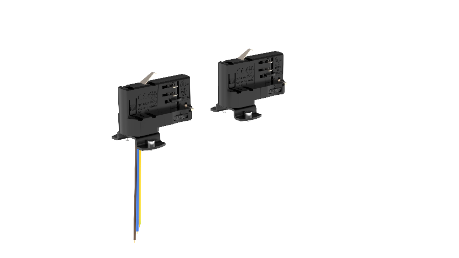 SALVIA G2 DALI Adaptor for 3F skinne, Sort (sæt a´ 2 stk)