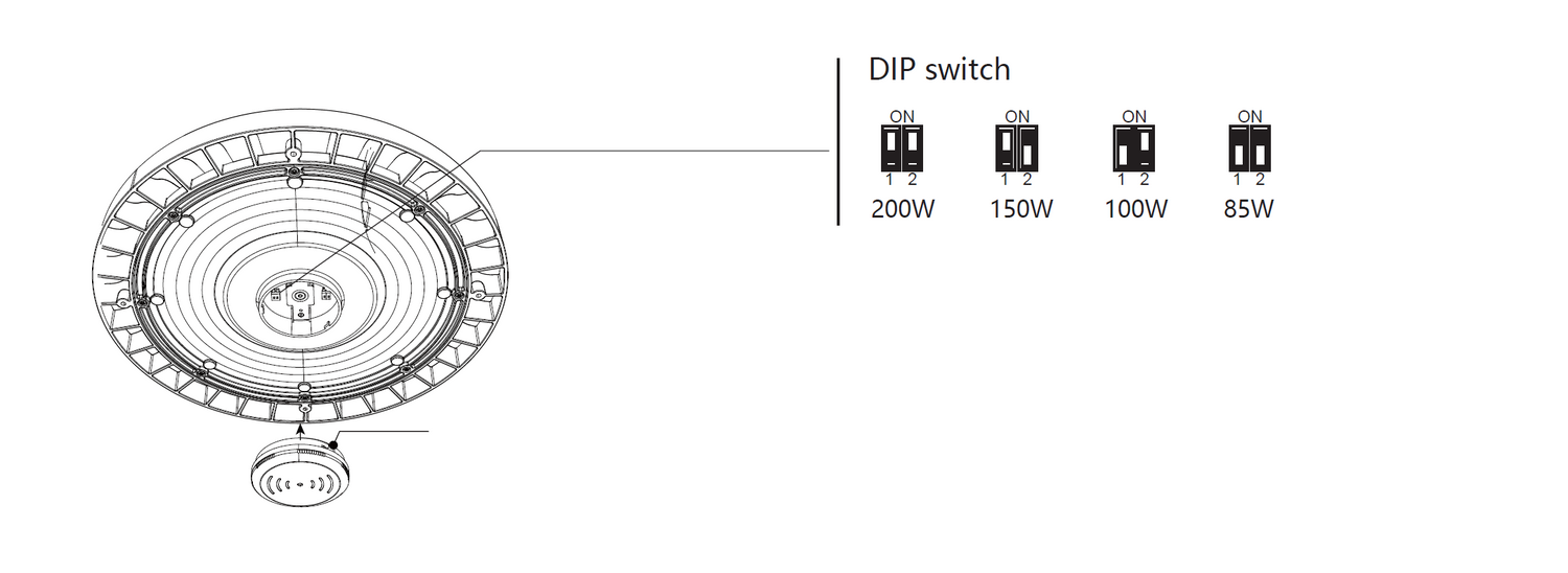 SUVA 85/100/150/200W, 4000K, 0-10V, Sensor-ready