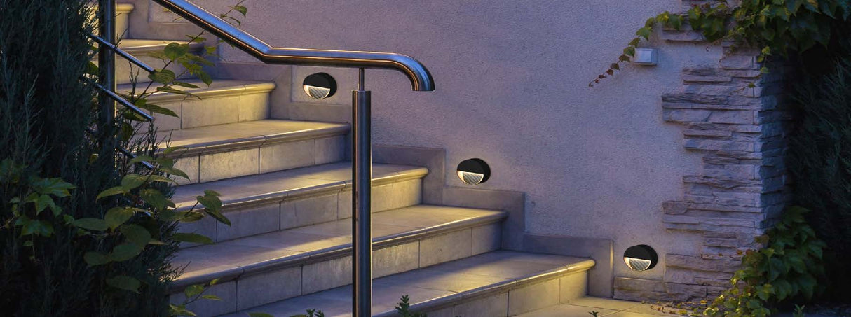 ISKAR Væglampe 8W, 3000K, Sort, Ø180x35mm