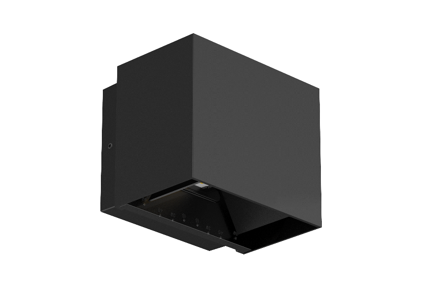 ARNO Væglampe up/down,  18W, 3000K, 15°~120°, IP65, Sort