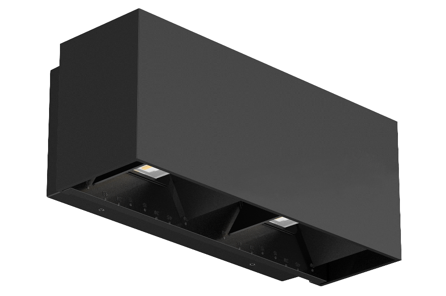 ARNO Væglampe up/down,  10W, 3000K, 15°~120°, IP65, Sort