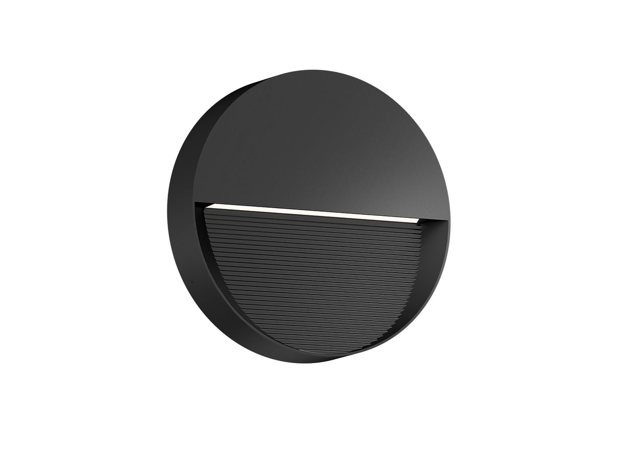 ISKAR Væglampe 8W, 3000K, Sort, Ø180x35mm