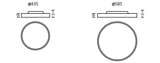 ALTHEA G2 Up/Down 9/36W, Ø585mm, 3000/4000K, CRI80, UGR19, 120lm/W, EasyAir sensor, Sort, Påbyg