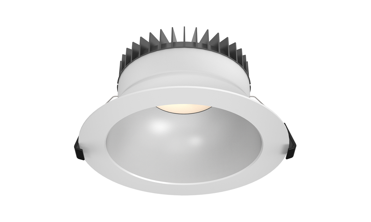 ALLIUM downlight 30W, 3000/3500/4000K, CRI90, 75°, Ø220mm, Hvid med mat sølvreflektor, Uden driver