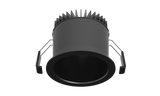 ALLIUM downlight 12W, 3000/3500/4000K, CRI90, 60°, Ø115mm, Sort med sort reflektor, Uden driver