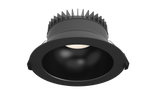 ALLIUM downlight 30W, 3000/3500/4000K, CRI90, 75°, Ø220mm, Sort med sort reflektor, Uden driver