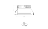 ALLIUM downlight 25W, 3000/3500/4000K, CRI90, 70°, Ø168 mm, Sort med sort reflektor, Uden driver