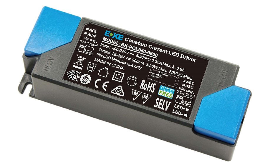 Boke LED Driver for CELTIS 2.0 TW - Flicker free - DALI-2 DT8 og PUSH DIM+CCT, med Connectionbox, 600-1050mA