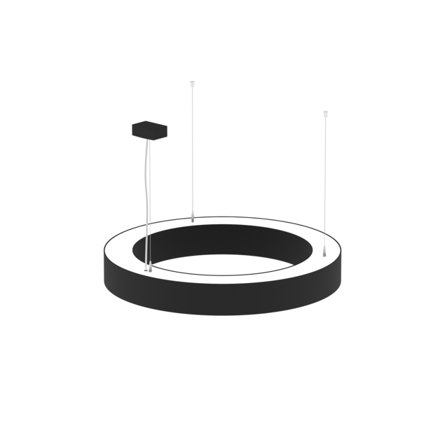SALVIA RING DI/IN 200W 3000K 13580/5340Im, DALI, Ø1200, Sort, 65% ned / 35% op
