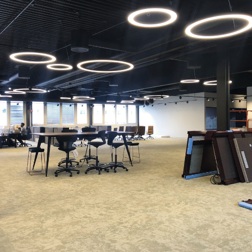 SALVIA RING DI/IN 70/30%, 124W, 3000K, DALI, Ø800mm, Sort