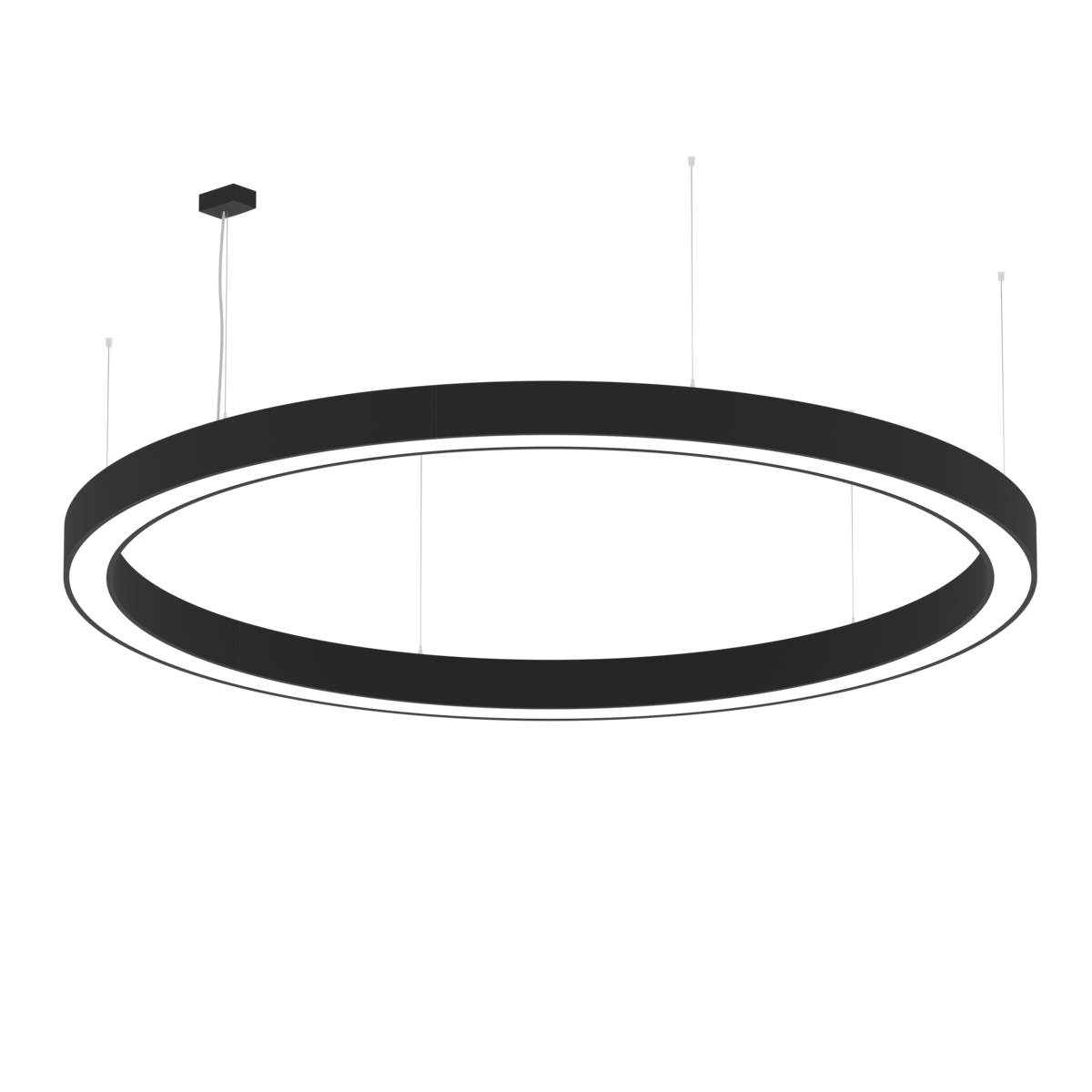 SALVIA RING DI/IN 65/35%, 267W, 3000K, DALI, Ø1600mm, Sort