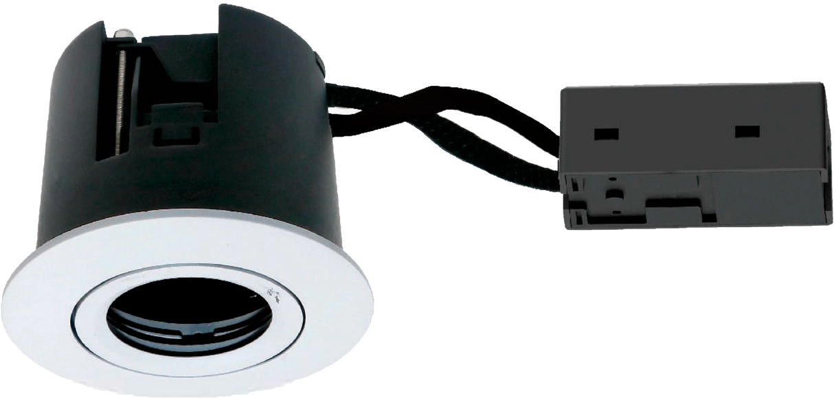eco-GU10 SPOT, RUSTFRI (BØRSTET), INDENDØRS/UDENDØRS, Ø88 H67mm,  Kip: 25° - IP44 - 5 Polet sløjfe
