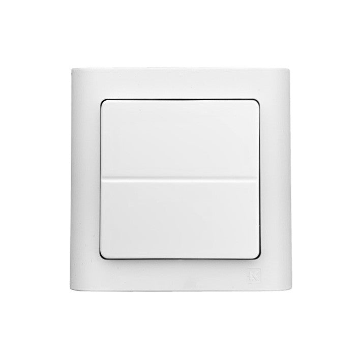Casambi - Trådløst tryk til Bluetooth systemer, Batteriløs, 1 tryk/2 taster, Hvid