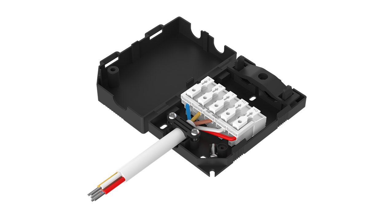 Sløjfe-/tilslutningsboks 5-polet – 2-i-1 løsning med  Linect® interface (WAGO/WIELAND)