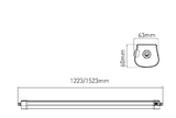 TRIPOLI FLEX V3 40W, 4000K, DALI-2, 1200mm, gennemfortrådet 5L