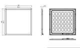 SORBUS backlit panel 595x595mm, 30W, 3000/4000K, Hvid, IP54, CRI90, Uden driver (800mA 36VDC)