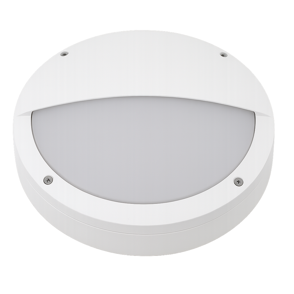 TITAN Plafond halvafskærmet 12W, 3000K, Sensor, Ø275mm, Hvid