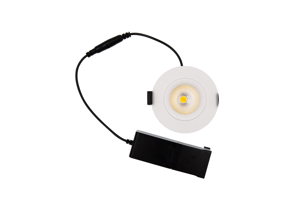TOONA 8W 674lm 3000K Hvid, RA>98, Ø93, Hulmål Ø76-83, Triac/fase dæmp, (Pk. a´ 10stk)