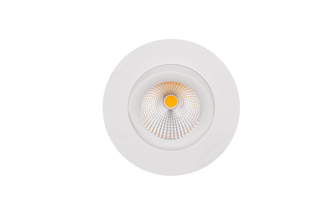 TOONA 8W 674lm 3000K Hvid, RA>98, Ø93, Hulmål Ø76-83, Triac/fase dæmp, (Pk. a´ 10stk)