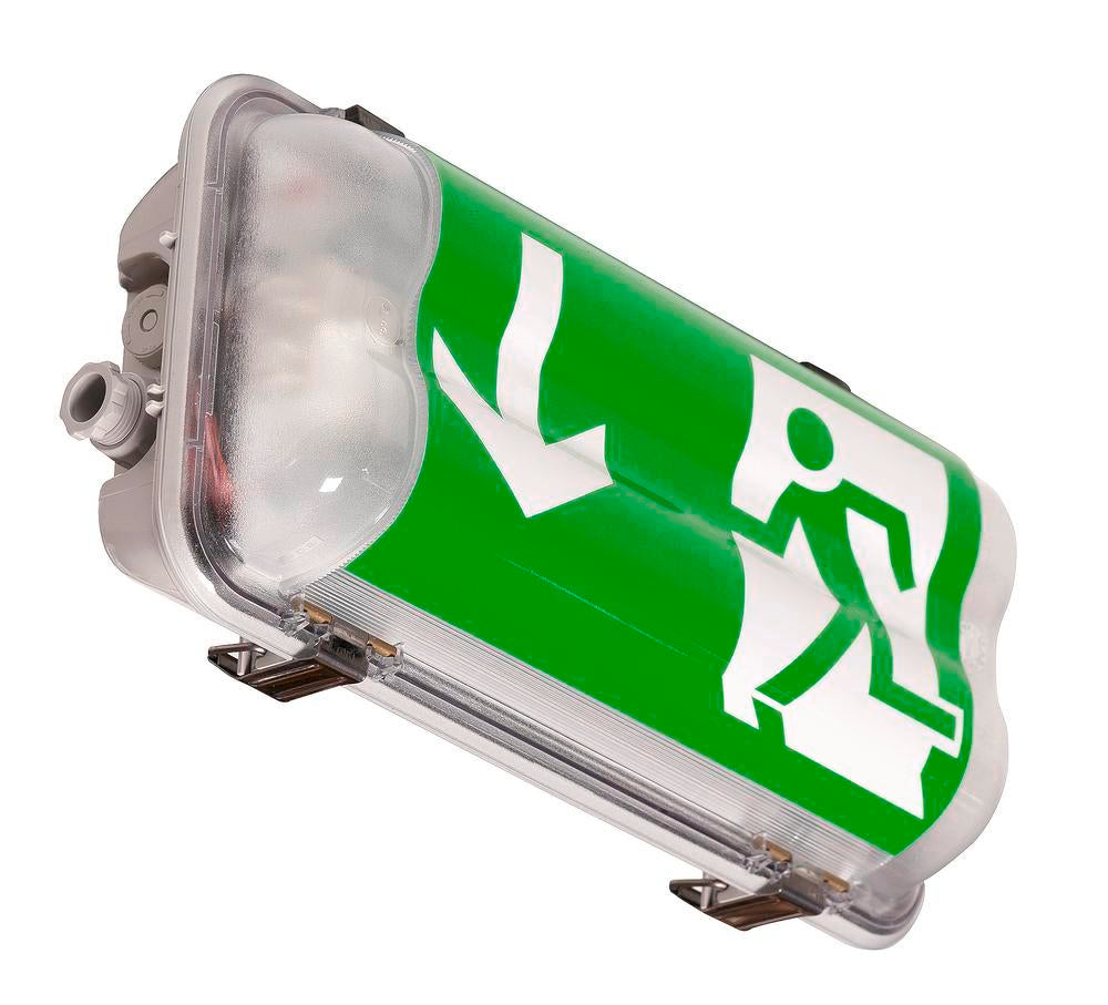 BASET-N-LED ATEX flugtvejs-/panikarmatur 9W, 4000K, Zone 2, 22, 3H bac ...