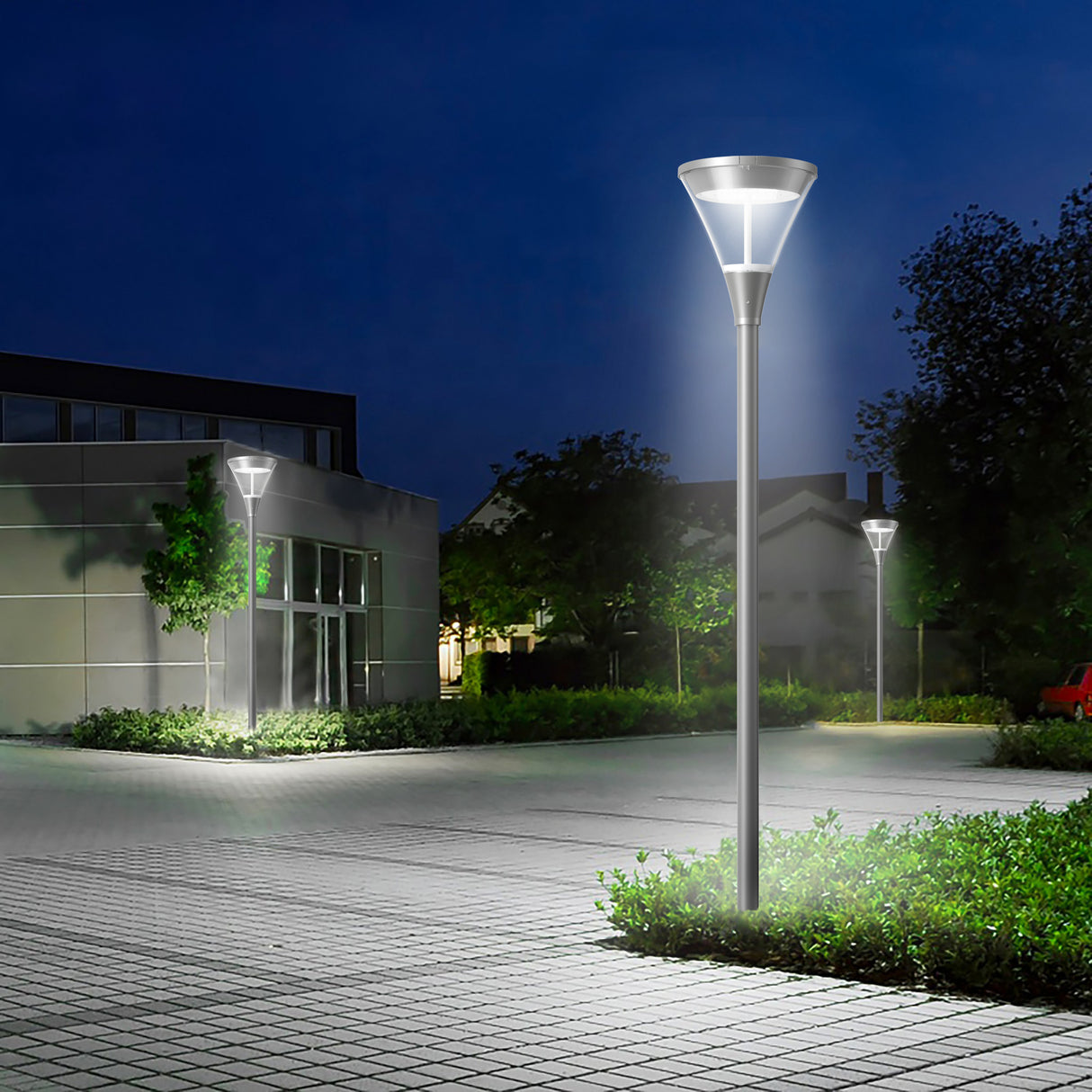 GERA PARK INDIR. F/PLADSER 12/20/30/40W 2700/3000/4000K, IP66, IK09, Sort RAL 9005, CRI80